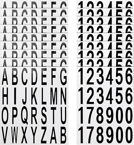 Grevosea10 pezzi numeri cassetta postale lettere adesivi numeri autoadesivi lettere adesive resistenti alle intemperie numeri civici adesivi per segni cassetta postale auto camion casa indirizzo-nero - Honorern