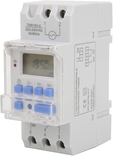 Timer Digitale Programmabile, Timer interruttori Digitale con Batteria 220V Aclcd Power Settimanale Programmabile Relè Elettronico Tempo 16A Timer digitale Programmabile 24 Ore/ 7 Giorni din Rail - Honorern