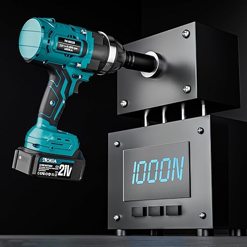 Aokia Avvitatore a Impulsi Senza Fili, 1000 Nm Coppia Elevata, Batteria 8000 mAh, 2400 giri/min, per Auto e Camion, Inclusi 4 Bussole e Barra di Estensione da 5 - Honorern