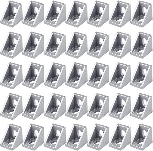 Morsetto ad angolo retto 35 pz 2020 supporto ad angolo retto guarnizione ad angolo retto per estrusioni serie 20 fissaggio ad angolo retto attacco di rinforzo per macchina da taglio stampante 3D - Honorern