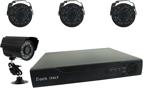 KIT DVR VIDEOSORVEGLIANZA HDMI 4 TELECAMERE IR 4 CH BNC COMPLETO 5504H-4-B - Honorern
