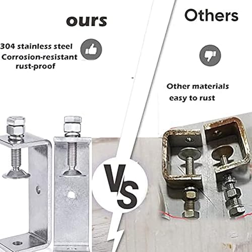 Morsetto nel Metallo Morsetto per Impieghi Gravosi Morsetto un C Morsetto per La Lavorazione del Legno con Ampie Aperture Delle Ganasce (65 Mm), 2 Pezzi - Honorern