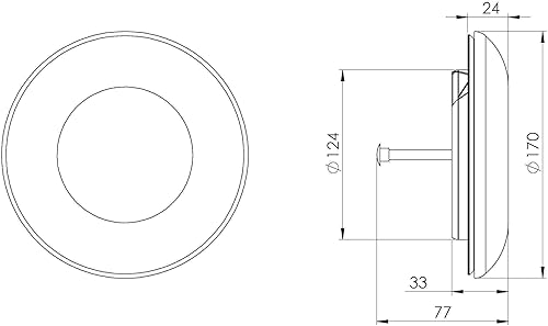 Steinberg14 Diffusore in Legno per Sauna - 160mm Griglia di Ventilazione in Legno di Pino - Valvola a Disco Regolata - Copertura per Condotto Rotondo - Valvola di alimentazione e scarico dell'aria - Honorern
