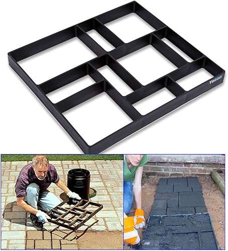 Stampo per Vialetto da Giardino, Stampo per pavimentazione, Modello di plastica per pavimentazione in Cemento, Mattoni, Pietra, Stampo Fai-da-Te, 45X40X4cm - Honorern