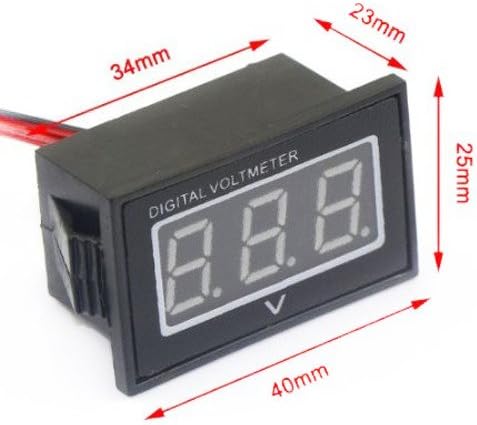 Blu Impermeabile DC 2,5-30V Digitale voltmetro di Tensione del Monitor del Tester Batteria Meter Gauge Auto Piccolo LED Panel Meter - Honorern