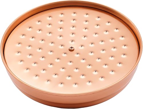 Girevole a 360°, antico, soffione a pioggia, resistente alla ruggine e alla corrosione, soffione doccia in acciaio inox (argentato) - Honorern