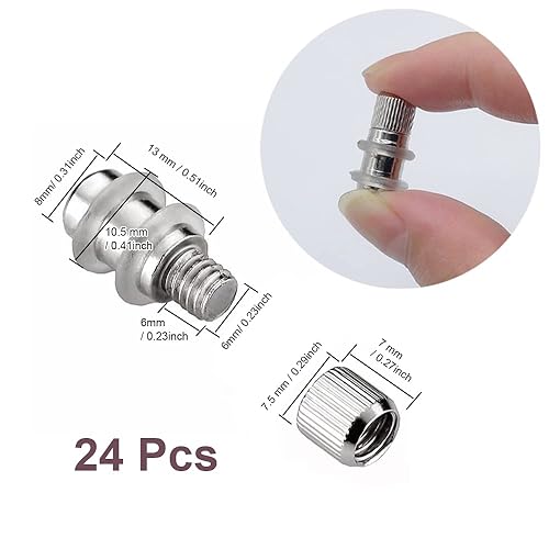 Perni per Mensole,Perno di Supporto Per Mobili,Perni di Supporto per Mensole in Metallo,48 Pezzi 20*6mm,argento,per Armadi Vetrine Scaffalature - Honorern