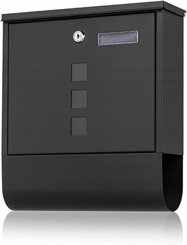 HAITI Cassetta Posta In Acciaio Zincato Con Portagiornali e Finestre (antracite) - Honorern