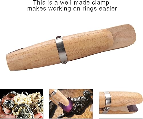 Anello in legno morsetto gioielli morsa gioiellieri banco in legno gioiellieri titolare,Pinza per Gioielli in Legno Pinza,per la fabbricazione di gioielli da banco professionale strumento manuale - Honorern