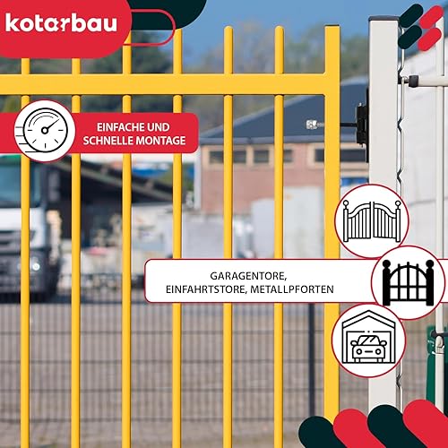 KOTARBAU® - Set di 2 nastri per porta M 16 x 100 mm, regolabili, con cuscinetti a sfera per un facile movimento - Honorern