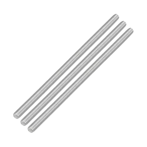 3pz Asta Filettata Intera, M8 x 170mm Acciaio Inossidabile 304 Borchie Barra con Filettatura Destra M8-1.25 Passo Filettatura per Assemblaggio Mobili Macchinari - Honorern