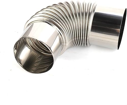 Yuanpgky Tubo a gomito per canna fumaria a 90 gradi, in acciaio inossidabile, curva a gomito a 90 gradi, tubo per stufa a 90 ° (80 mm) - Honorern