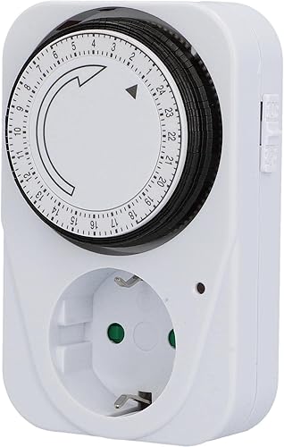 Unitec Timer giornaliero analogico, per interni/Distanza regolabile di 15 minuti/bianco-nero - Honorern