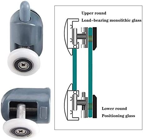 Rulli Porta Doccia, Bagno con Doccia Puleggia per uso Domestico Porta del Bagno per uso Domestico per lo Scorrimento - Honorern