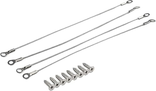 4 cavi di fissaggio per porte di armadietti in acciaio, limitatore di cerniere flessibili per porte di apertura dell'armadio, protezione per porta dell'armadio - Honorern