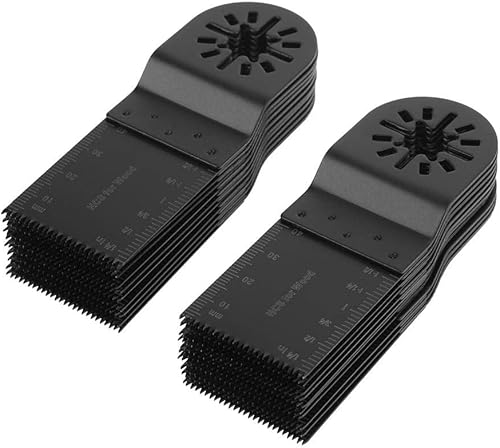 Lame per Sega Oscillante, Lama Oscillante 34 mm, Set di Lame Multiuso Oscillanti, 20 Pezzi, per la Riparazione del Taglio - Honorern
