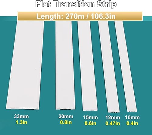 GAPECHNG Striscia Di Transiziper Pavimento Bianco in Lega Di Alluminio, Modanatura a T/Striscia Di Soglia per Porta Piatta in Legno su Piastrelle, Striscia Di Copertura per Giunti per Pavimenti in Vin - Honorern