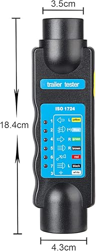 Tester Rimorchio 13 Poli, Tester Luci Rimorchio 13 Poli, Tester Presa Spina Rimorchio, 12V Strumenti Diagnostici del Circuito di Cablaggio Luce Rimorchio 13 Poli, per Caravan RV Camion - Honorern