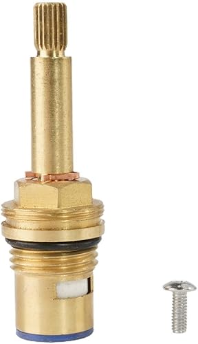 Nucleo della valvola dell'acqua calda in rame, cartuccia di ricambio per rubinetto del corpo in rame, cartuccia valvola rubinetto doccia flusso d'acqua lungo inserto stelo alto 1/2 '(in senso orario) - Honorern