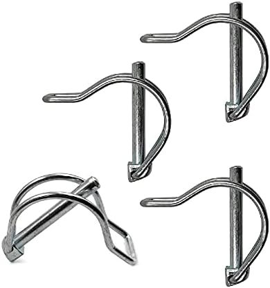 Pin di sicurezza per accoppiatore, perno di sgancio rapido in acciaio inox, rimorchio rimorchio per bicicletta, passeggino, carico e barca, gancio gancio per gamba (10 x 50 mm (2 pezzi) - Honorern