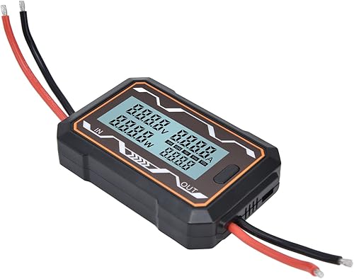 Contatore di Potenza CC, Contatore Display Retroilluminato, Contatore Elettrico per di Energia Solare da 0 a 60 V(150A) - Honorern