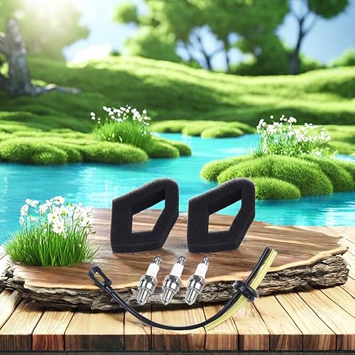 Kit filtro aria per Honda GX25, GX35, ULT425, UMS425, UMK425, UMK435, UMC425, UMC435, HHB25, 3 filtri aria, 1 filtro linea carburante - Honorern