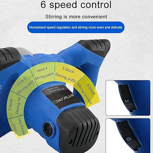 Miscelatore Professionale per Cemento 2600W 230V Agitatore Mescolatore per Malta Mescolatore Betoniera, 6 Velocità, per Miscelazione di Vernice, Cemento, Calcestruzzo, Malta, Foraggio, ecc - Honorern