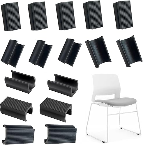 32 Pz Coprigambe Per Sedia In Plastica Manicotto A Forma Di U Manicotto Per Tubo Mobili Protezioni Per Il Pavimento Morsetto Per Sedia Cantilever Silencer (19mm) - Honorern