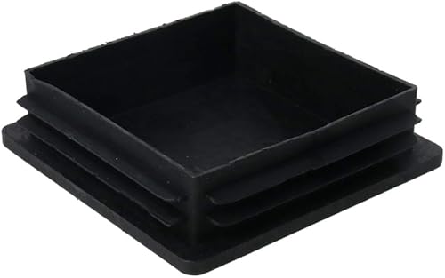 MroMax 120 x 120 mm (4,7 pollici) tappi di plastica per corrimano scale Newel Guardrail tubo nero 6 pezzi - Honorern
