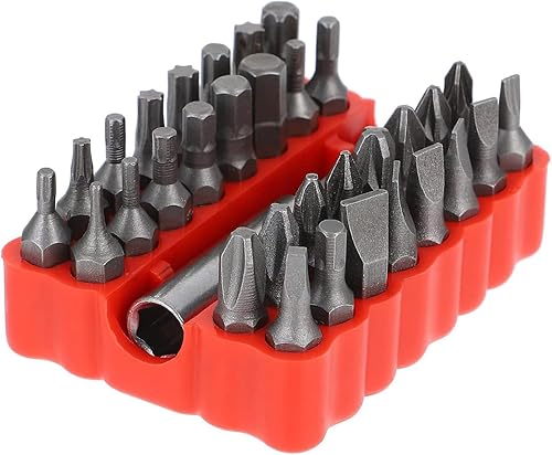 Set di punte di sicurezza da 33 pezzi, con punta di estensione, a prova di manomissione, per cacciavite a stella, set di - Honorern