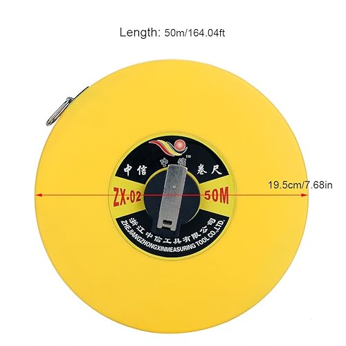 Metro a Nastro, 50 Metri Righello di misurazione in Fibra di Vetro Strumenti di Misura a Nastro Lungo - Honorern