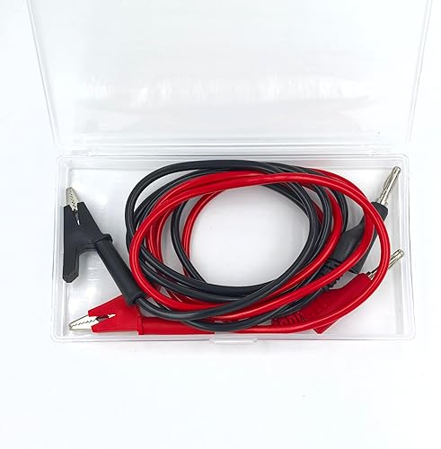 Set di cavi di misurazione a banana da 4 mm, con morsetti a coccodrillo, cavo da 3,3 m/1 m, 18 Awg, per multimetro rosso e nero - Honorern