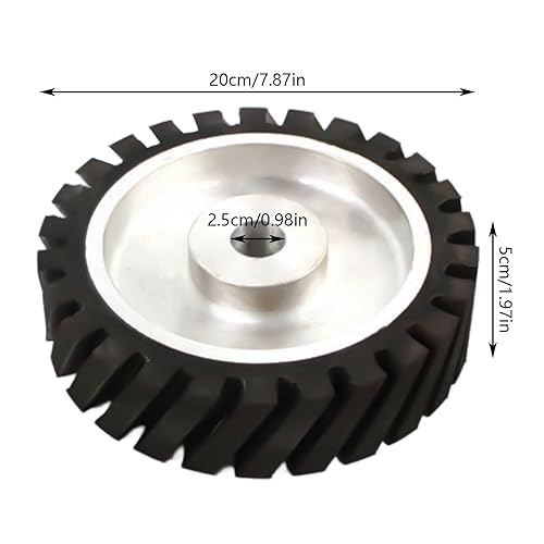 ahxyd – Ruota di contatto in gomma, 200 x 50 mm, per levigatrice a nastro, trasportatore, ruota in gomma, utensili di montaggio per reparto lavorazione, assiemi e utensili - Honorern