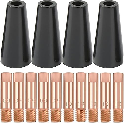 Flux Core Kit Punte Ugello Senza Gas MIG Saldatura Contatto Punta 0.9/1.0mm per 14AK 15AK MB14 MB15 Accessori Torcia - Honorern