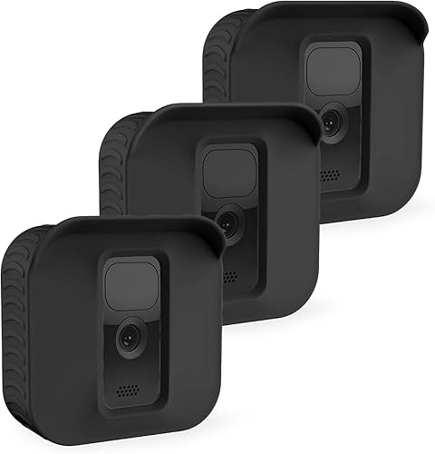 MOSISO Copertura Silicone Compatibile con Blink Telecamera Esterna,Confezione 3 Custodie Protettive Silicone Anti-intemperie per Telecamera di Sicurezza per Interni ed Esterni, Bianco - Honorern