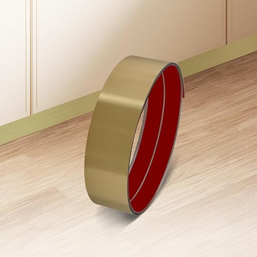 Piastra di protezione in metallo, antigraffio, per parete, porta d'ingresso, credenza della cucina, punta della lavastoviglie (500 x 8 cm, argento spazzolato) - Honorern