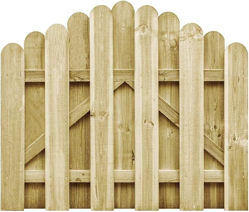 Cancello per Steccato in Legno di Pino Impregnato 75x100 cm Cancello Giardino Esterno Cancello Da Giardino Per Recinzione Cancello In Legno Per Giardino Intorno A Giardini o Cortili - Honorern