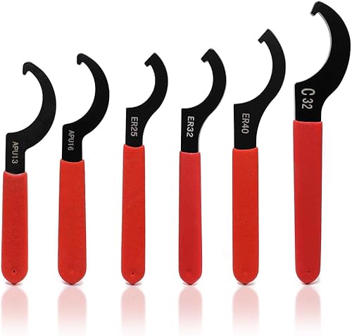 Set di 6 Chiave a Gancio C Chiave a Settore Regolabile Chiave Ammortizzatore Moto per Sistema di Sospensione Realizzato in Acciaio ad Alto Tenore di Carbonio - Honorern