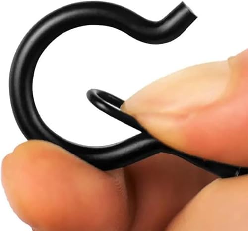 10 viti nere Q-Hanger, ganci da parete per montaggio a parete, ganci a vite a sgancio facile, ganci per piante da parete, gancio per luce natalizia con fibbia di sicurezza - Honorern