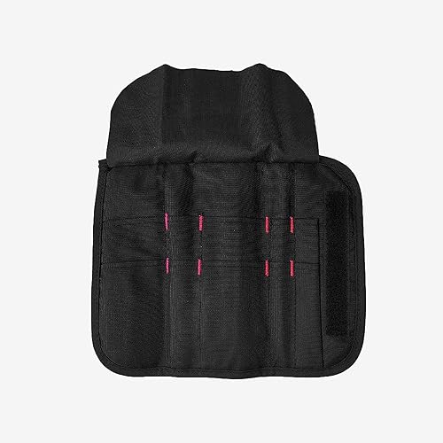 STALEKS PRO Borsa per attrezzi professionale in tessuto resistente, 10 scomparti e chiusura in velcro. Portautensili per pinzette, pennelli o manicure. CS-14, Nero , Moderno - Honorern