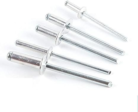 Rivetti SUPERTOOL - Rivetti in alluminio a flangia grande, 2,4/3,2/4/4,8 mm, confezione da 50 (4 x 20 mm) - Honorern