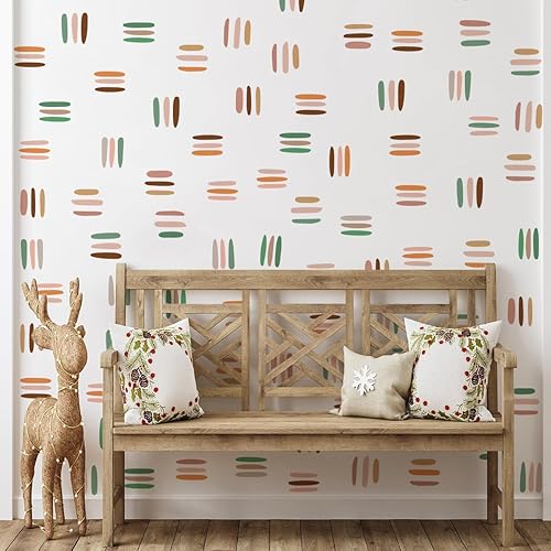 Runtoo Adesivi Murali Geometrico Lineari Adesivi da Parete Boho Linea Moderno Astratto Decorazioni Muro Cucina Camera da Letto Soggiorno - Honorern