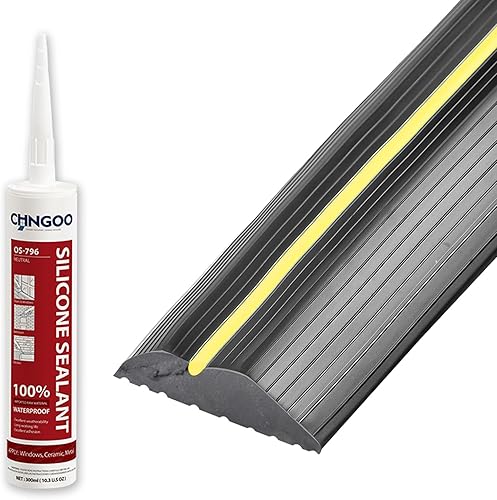 CPROSP Guarnizione Soglia Porta Garage 3,05M/18MM, Guarnizione Universale, Guarnizione Della Porta Resistente Alle Intemperie Ideale per Mantenere i Garage Puliti e Asciutti Nero - Honorern