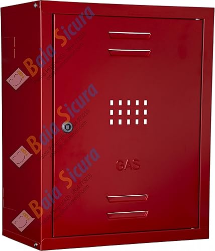 BAIA SICURA Cassetta Contatore Gas CON SCHIENALE Zincata, Bianca o Colorata in Acciaio Zincato | Tante Misure e Colori (Acciaio Zincato Verde RAL 6005, 60 H x 50 L x 23 P cm) - Honorern