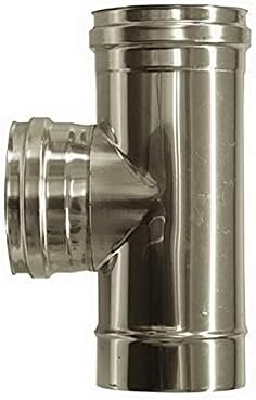 Raccordo T 90 femmina canna fumaria DN 120 tubo acciaio inox 316 - Honorern