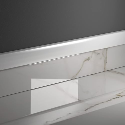 Canalina Passacavi 40x16 mm in plastica bianca con coperchio Lunghezza 2 metri - Pacco da 5 Canaline (10m) - Honorern