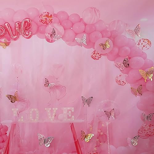 24 pezzi 3D Decorazione farfalla, adesivi farfalla, tatuaggi murali decorativi farfalla adesivi murali rimovibili Decorazione murale Home Decor - Honorern