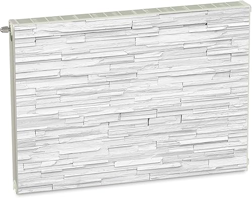 Copertura magnetica per termosifoni di colore bianco, mattoni, 80 x 60 cm, rivestimento magnetico per frigorifero in un magnete flessibile, stampa digitale - Honorern