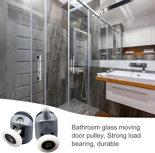 8 rotelle per box doccia, set di cuscinetti per porta della cabina doccia, ruote per porte scorrevoli (23 mm) - Honorern