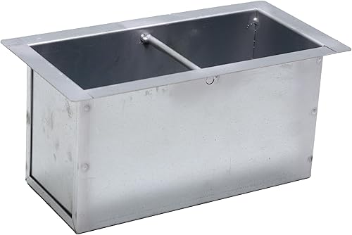 Cassetto in Lamiera Zincata | Raccolta della Cenere | Cassetto per Camino | 29,5x15x14 h cm - Honorern